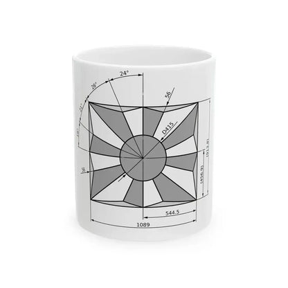 Flag of JSDF Construction sheet (Japan) White Coffee Mug 11oz - Go Mug Yourself