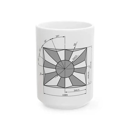 Flag of JSDF Construction sheet (Japan) White Coffee Mug 15oz - Go Mug Yourself