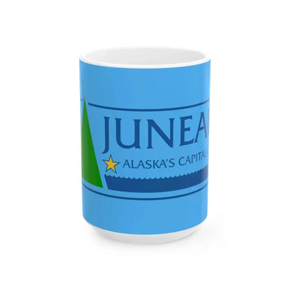 Flag of Juneau Alaska (United States) White Coffee Mug 15oz - Go Mug Yourself
