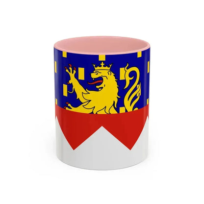 Flag of Jura France 2 - Accent Coffee Mug 11oz Pink - Go Mug Yourself