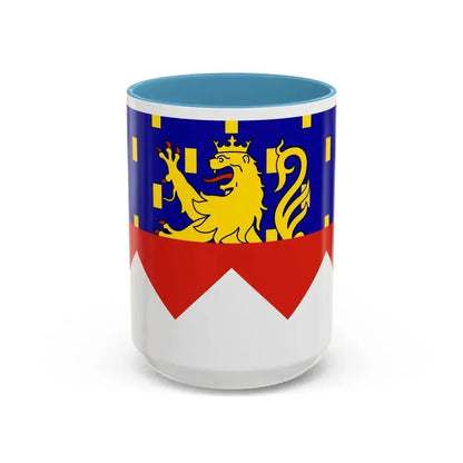 Flag of Jura France 2 - Accent Coffee Mug 15oz Light Blue - Go Mug Yourself
