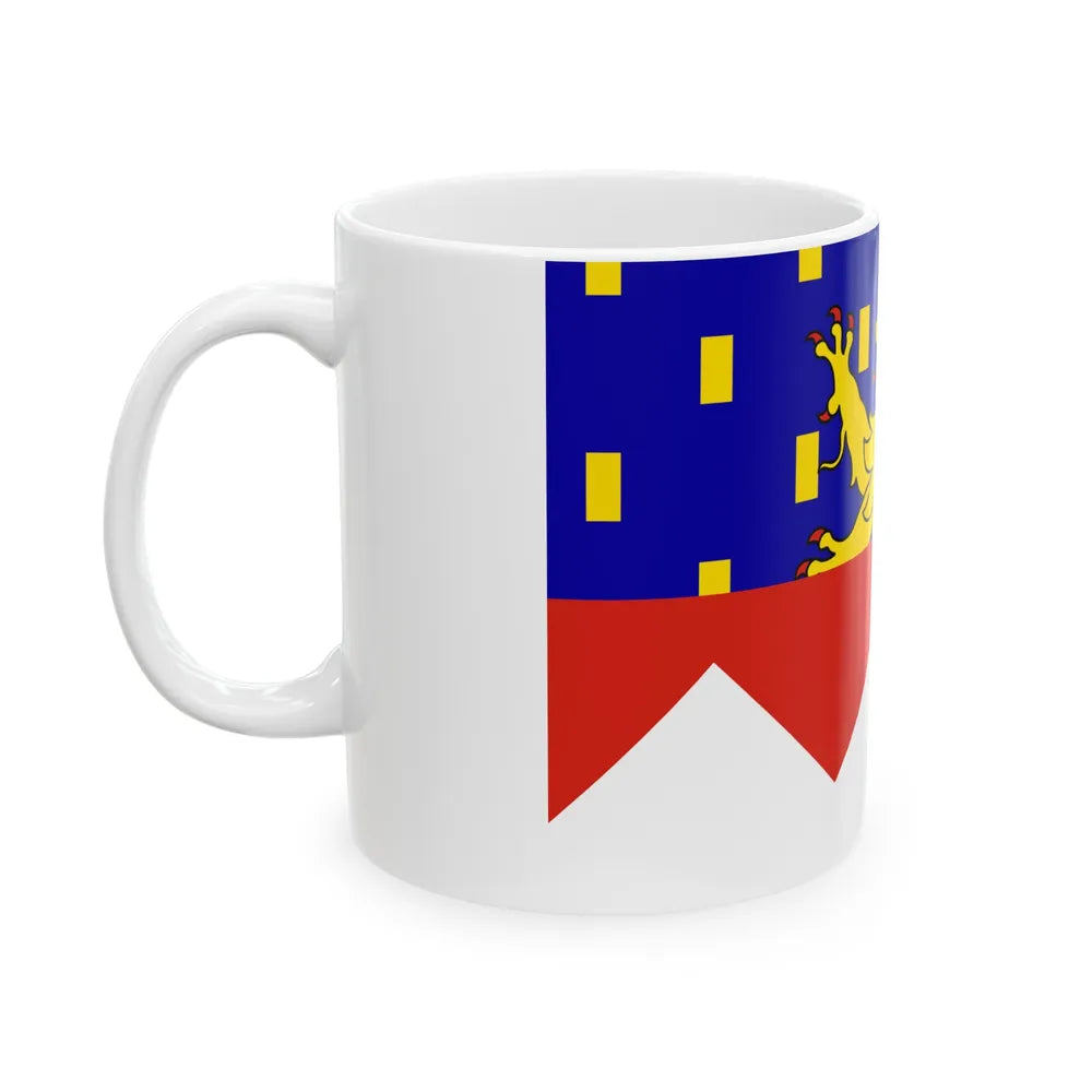 Flag of Jura France 2 - White Coffee Mug-Go Mug Yourself