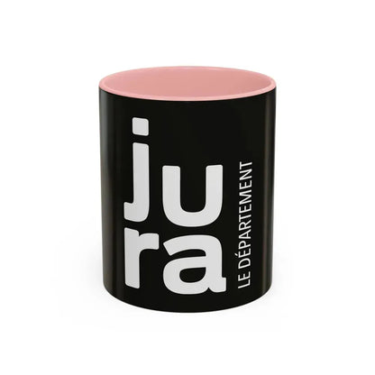 Flag of Jura France - Accent Coffee Mug 11oz Pink - Go Mug Yourself