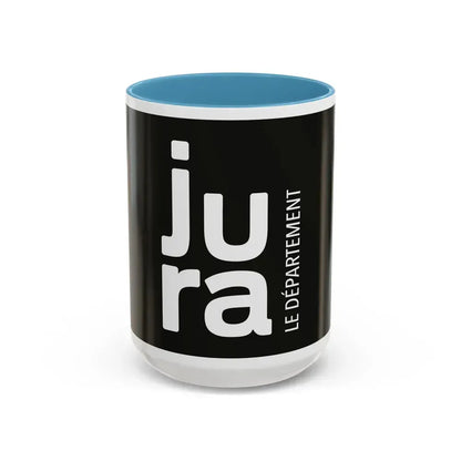 Flag of Jura France - Accent Coffee Mug 15oz Light Blue - Go Mug Yourself