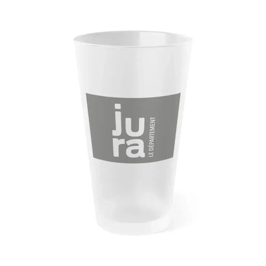 Flag of Jura France - Frosted Pint Glass 16oz 16oz Frosted - Go Mug Yourself