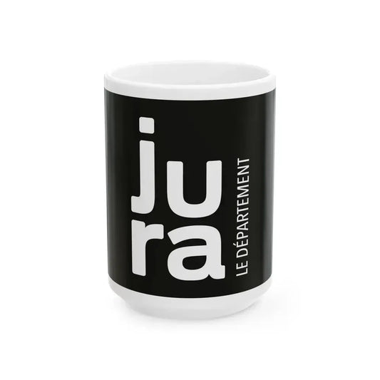 Flag of Jura France - White Coffee Mug 15oz - Go Mug Yourself
