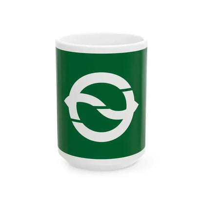 Flag of Kaga Ishikawa 1958-2005 (Japan) White Coffee Mug 15oz - Go Mug Yourself