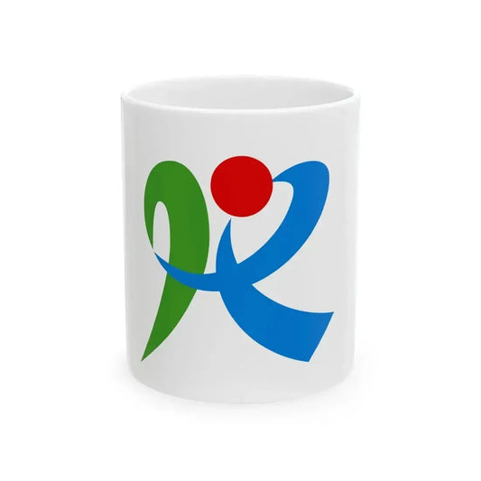 Flag of Kagamino Okayama (Japan) White Coffee Mug 11oz - Go Mug Yourself