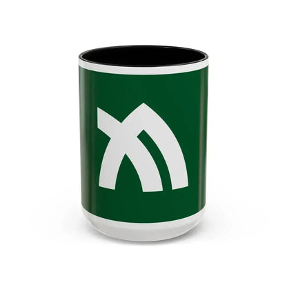 Flag of Kagawa Prefecture Japan - Accent Coffee Mug 15oz Black - Go Mug Yourself