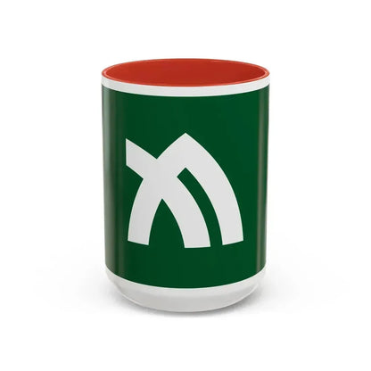 Flag of Kagawa Prefecture Japan - Accent Coffee Mug 15oz Red - Go Mug Yourself