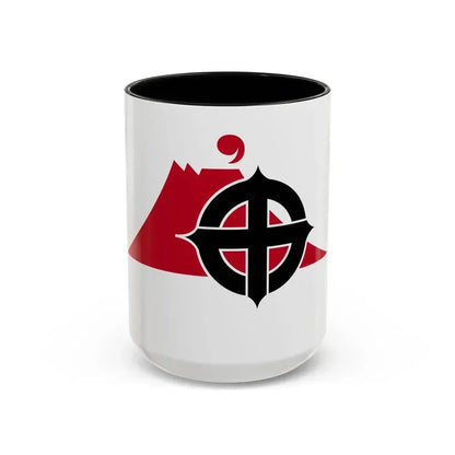 Flag of Kagoshima Kagoshima Japan - Accent Coffee Mug 15oz Black - Go Mug Yourself