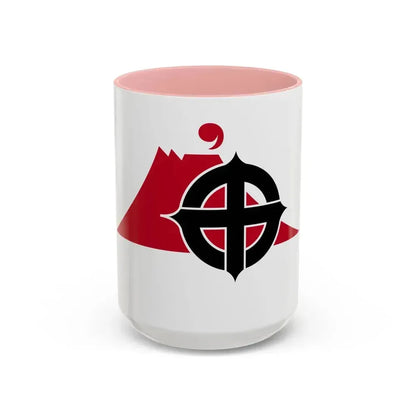 Flag of Kagoshima Kagoshima Japan - Accent Coffee Mug 15oz Pink - Go Mug Yourself