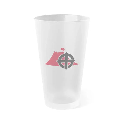 Flag of Kagoshima Kagoshima Japan - Frosted Pint Glass 16oz 16oz Frosted - Go Mug Yourself