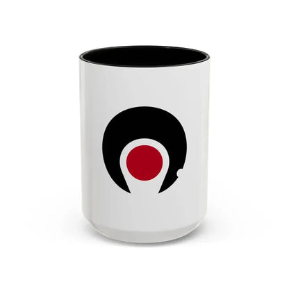 Flag of Kagoshima Prefecture Japan - Accent Coffee Mug 15oz Black - Go Mug Yourself