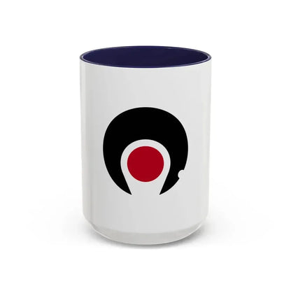 Flag of Kagoshima Prefecture Japan - Accent Coffee Mug 15oz Navy - Go Mug Yourself