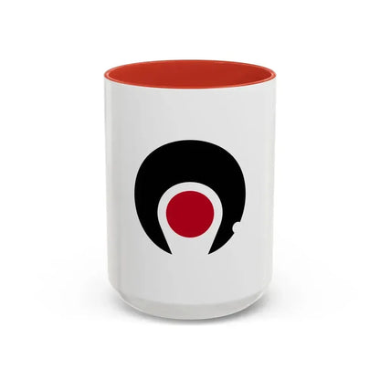 Flag of Kagoshima Prefecture Japan - Accent Coffee Mug 15oz Red - Go Mug Yourself