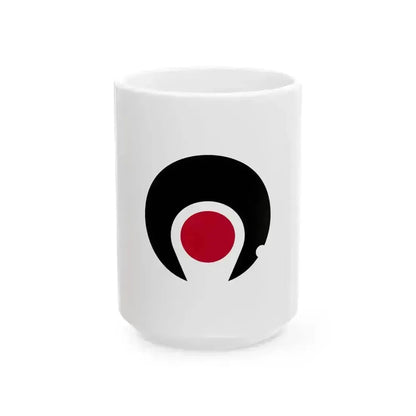 Flag of Kagoshima Prefecture (Japan) White Coffee Mug 15oz - Go Mug Yourself