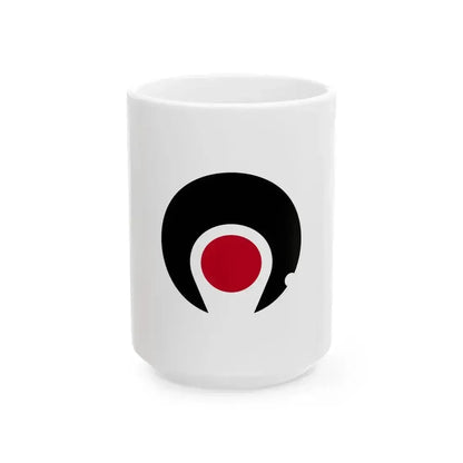 Flag of Kagoshima Prefecture Japan - White Coffee Mug 15oz - Go Mug Yourself