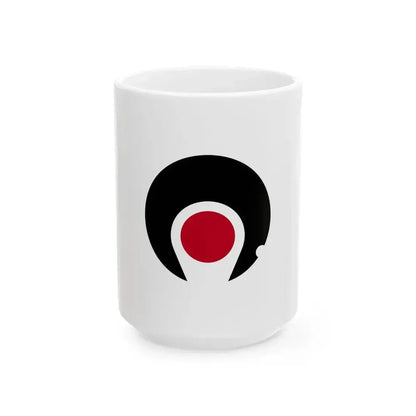 Flag of Kagoshima Prefecture Japan - White Coffee Mug 15oz - Go Mug Yourself