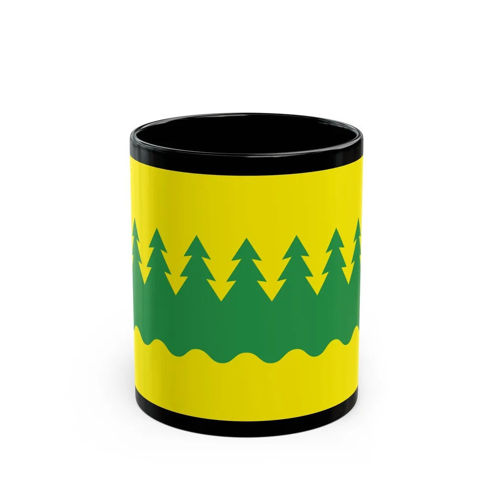 Flag of Kainuu Finland - Black Coffee Mug-11oz-Go Mug Yourself