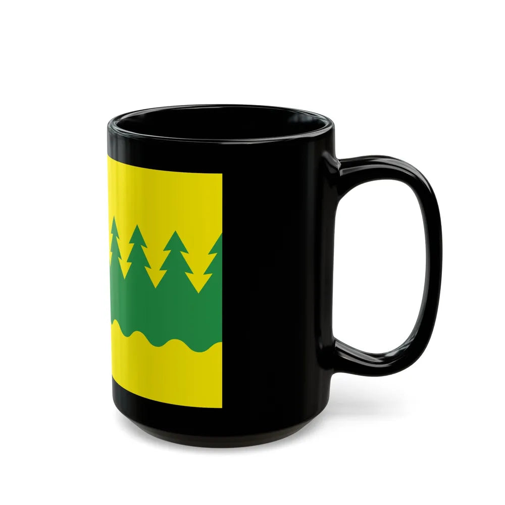 Flag of Kainuu Finland - Black Coffee Mug-Go Mug Yourself