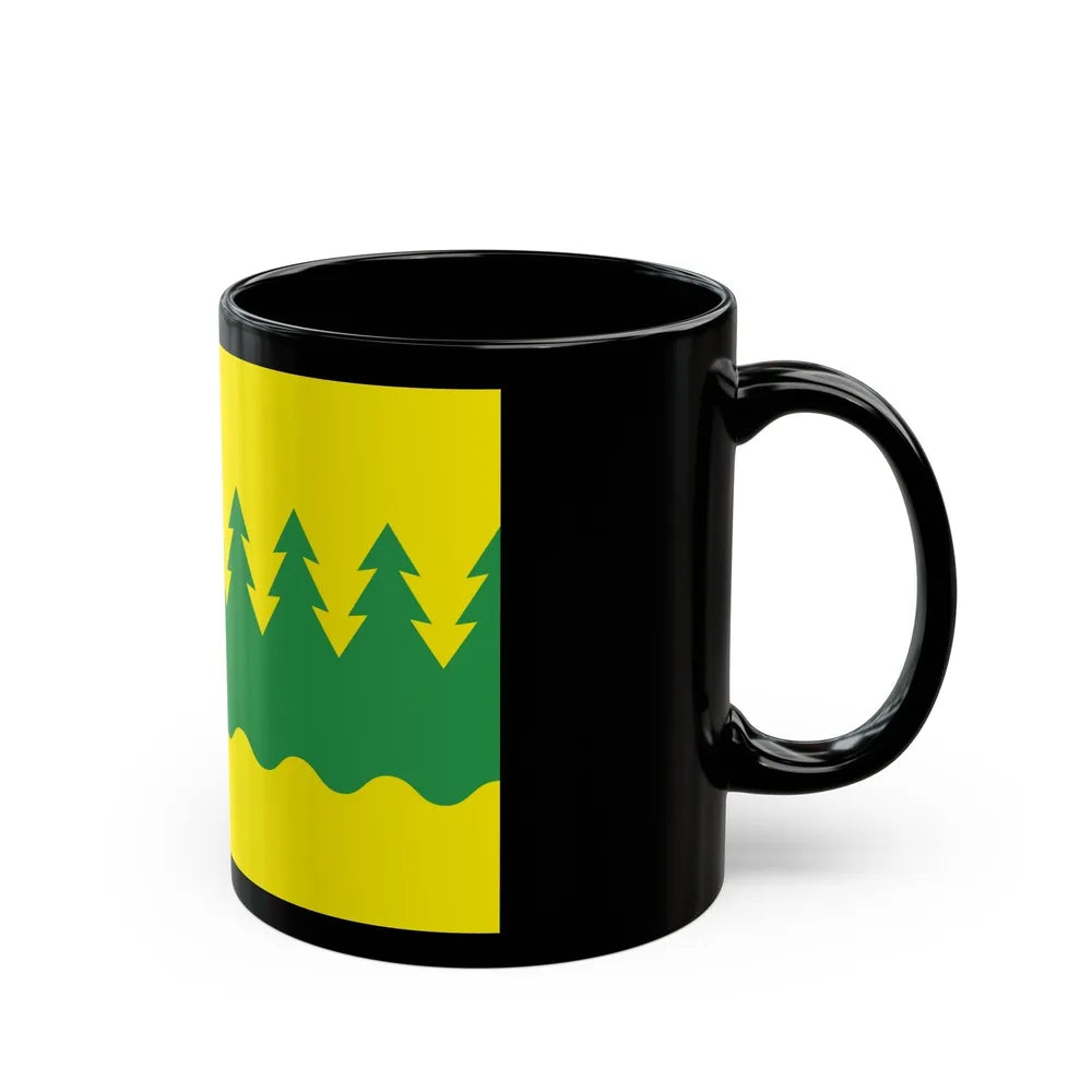 Flag of Kainuu Finland - Black Coffee Mug-Go Mug Yourself