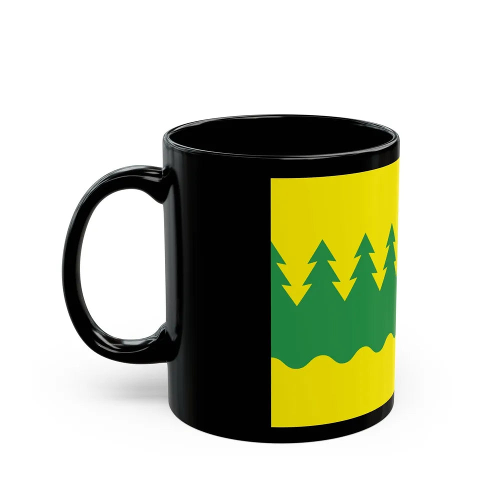 Flag of Kainuu Finland - Black Coffee Mug-Go Mug Yourself