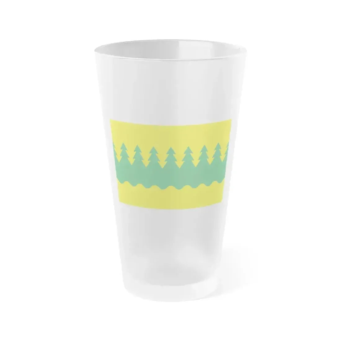 Flag of Kainuu Finland - Frosted Pint Glass 16oz 16oz Frosted - Go Mug Yourself