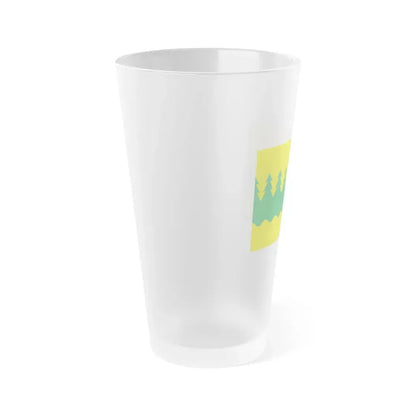 Flag of Kainuu Finland - Frosted Pint Glass 16oz - Go Mug Yourself