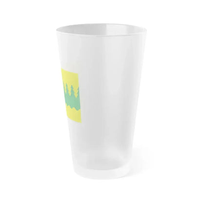 Flag of Kainuu Finland - Frosted Pint Glass 16oz - Go Mug Yourself