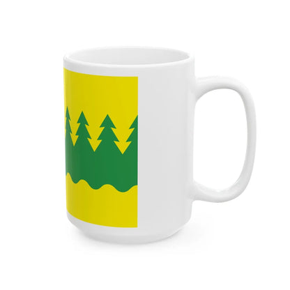 Flag of Kainuu Finland - White Coffee Mug-Go Mug Yourself