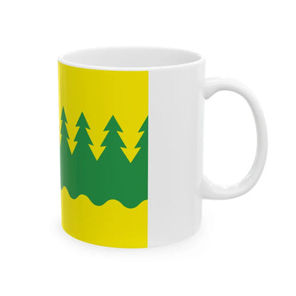 Flag of Kainuu Finland - White Coffee Mug-Go Mug Yourself