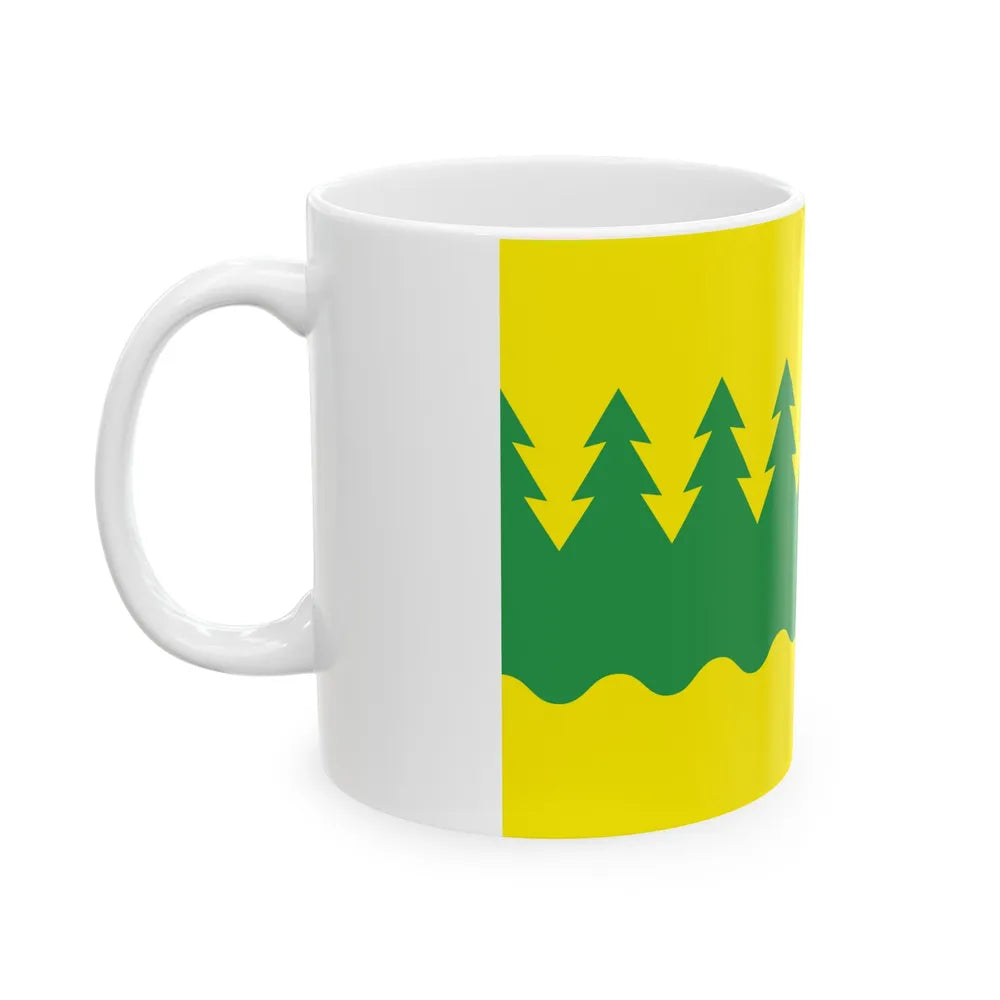 Flag of Kainuu Finland - White Coffee Mug-Go Mug Yourself