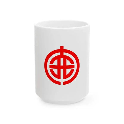 Flag of Kaisei Kanagawa (Japan) White Coffee Mug 15oz - Go Mug Yourself