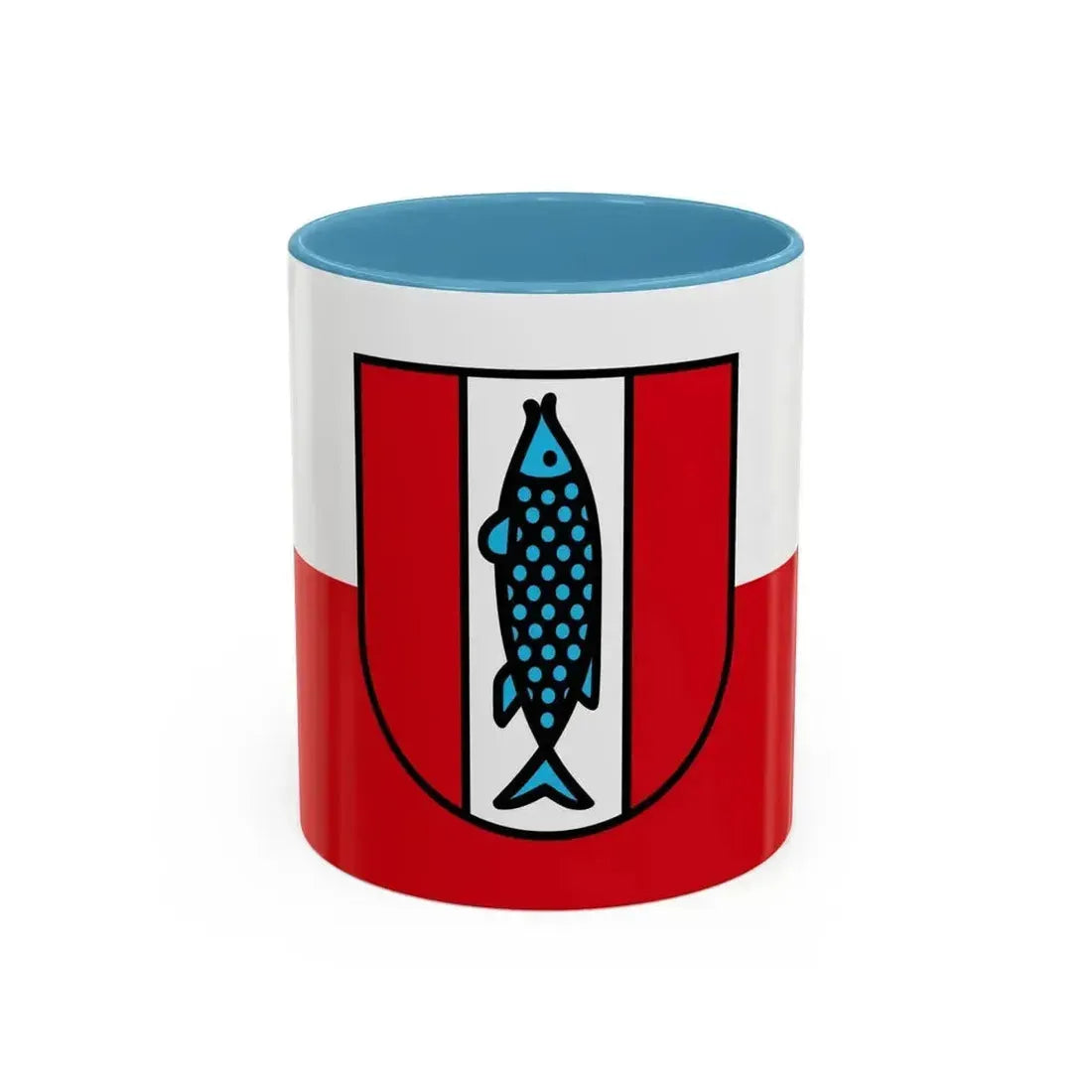 Flag of Kaiserslautern 2 Germany - Accent Coffee Mug 11oz Light Blue - Go Mug Yourself