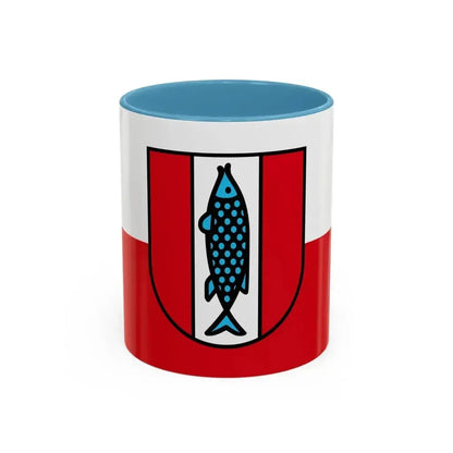 Flag of Kaiserslautern 2 Germany - Accent Coffee Mug 11oz Light Blue - Go Mug Yourself