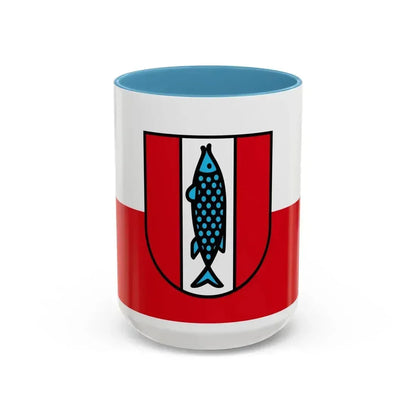 Flag of Kaiserslautern 2 Germany - Accent Coffee Mug 15oz Light Blue - Go Mug Yourself