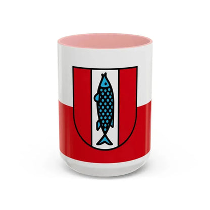Flag of Kaiserslautern 2 Germany - Accent Coffee Mug 15oz Pink - Go Mug Yourself