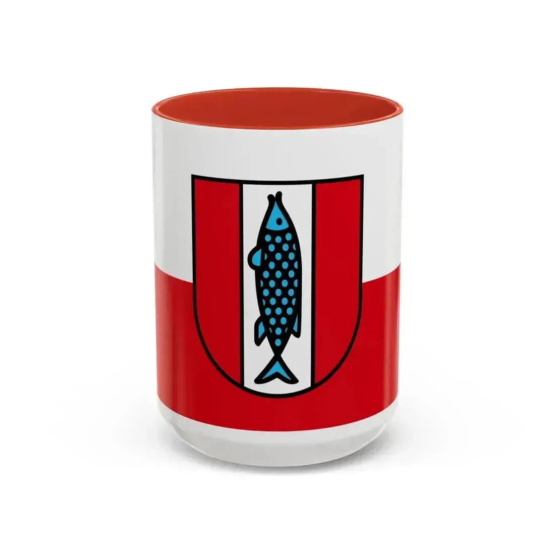 Flag of Kaiserslautern 2 Germany - Accent Coffee Mug 15oz Red - Go Mug Yourself