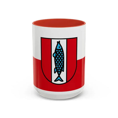 Flag of Kaiserslautern 2 Germany - Accent Coffee Mug 15oz Red - Go Mug Yourself