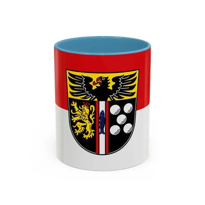 Flag of Kaiserslautern Germany - Accent Coffee Mug 11oz Light Blue - Go Mug Yourself