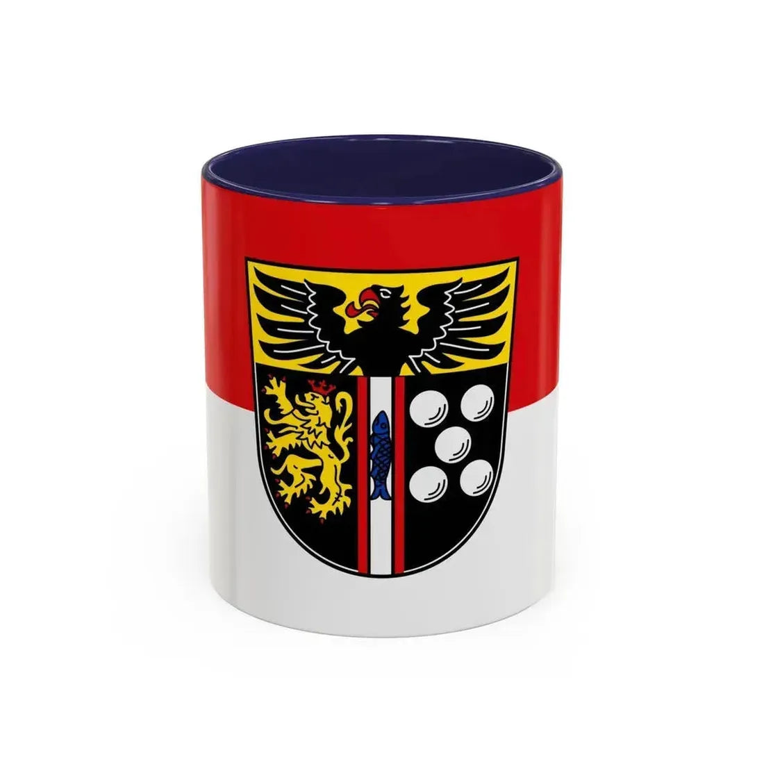 Flag of Kaiserslautern Germany - Accent Coffee Mug 11oz Navy - Go Mug Yourself
