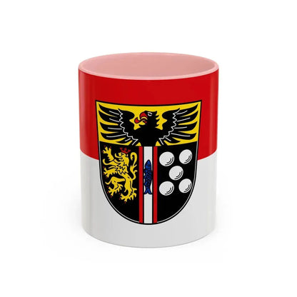 Flag of Kaiserslautern Germany - Accent Coffee Mug 11oz Pink - Go Mug Yourself