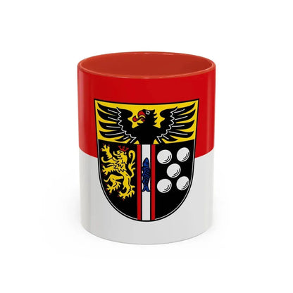 Flag of Kaiserslautern Germany - Accent Coffee Mug 11oz Red - Go Mug Yourself