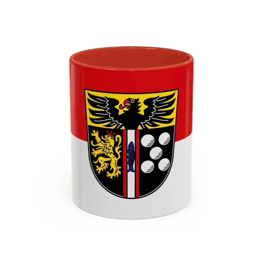 Flag of Kaiserslautern Germany - Accent Coffee Mug 11oz Red - Go Mug Yourself
