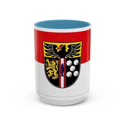 Flag of Kaiserslautern Germany - Accent Coffee Mug 15oz Light Blue - Go Mug Yourself