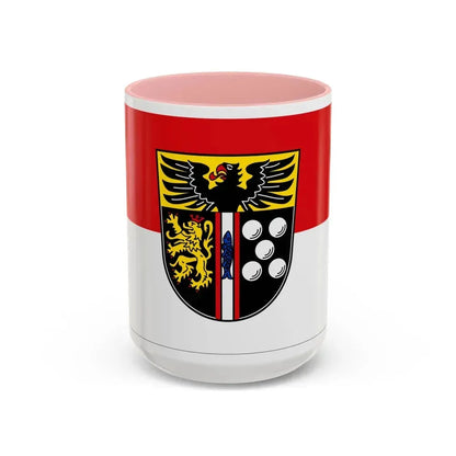 Flag of Kaiserslautern Germany - Accent Coffee Mug 15oz Pink - Go Mug Yourself