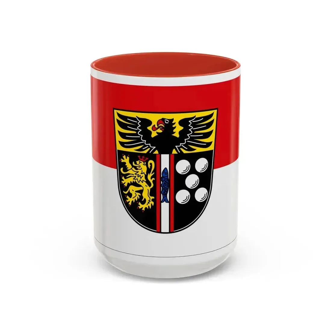 Flag of Kaiserslautern Germany - Accent Coffee Mug 15oz Red - Go Mug Yourself