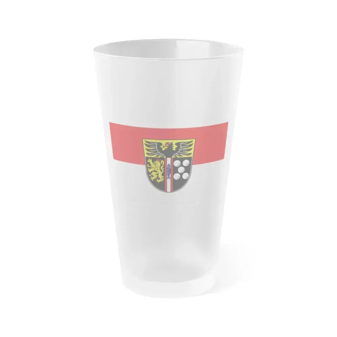 Flag of Kaiserslautern Germany - Frosted Pint Glass 16oz 16oz Frosted - Go Mug Yourself