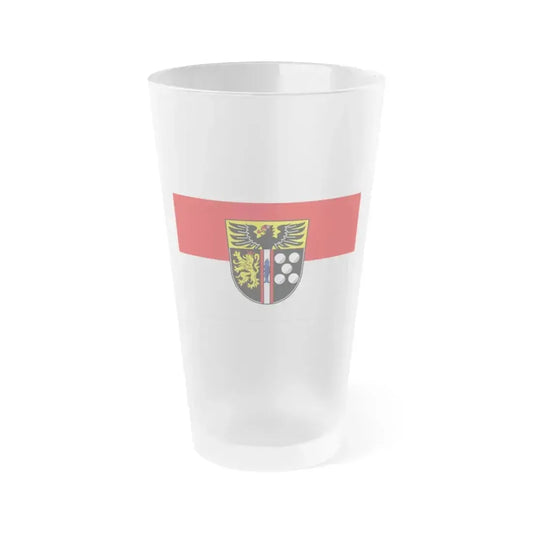 Flag of Kaiserslautern Germany - Frosted Pint Glass 16oz 16oz Frosted - Go Mug Yourself